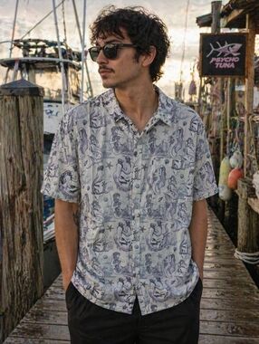 NWT - Psycho Tuna Men's Short Sleeve Casual Shirt Size XXL